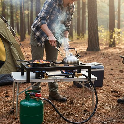 Réchaud à gaz 2 feux 
